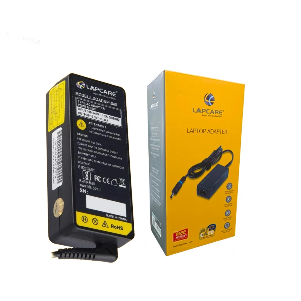 Lapcare Laptop Adapter Compatible For Dell 65w | 19.5v/3.34a | 7.4mm x 5.0mm view 4